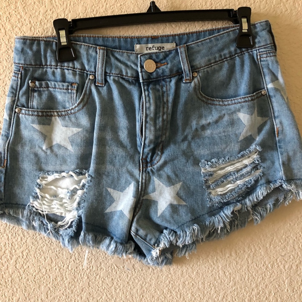 Blue jean shorts